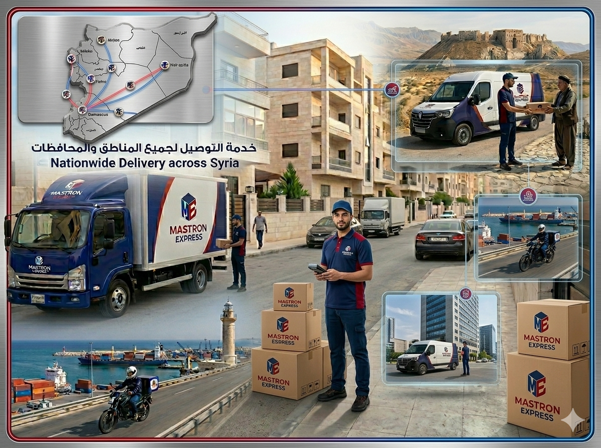 التوصيل إلى جميع المناطق والمحافظات